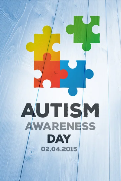 Imagen compuesta del día de la conciencia del autismo — Foto de Stock