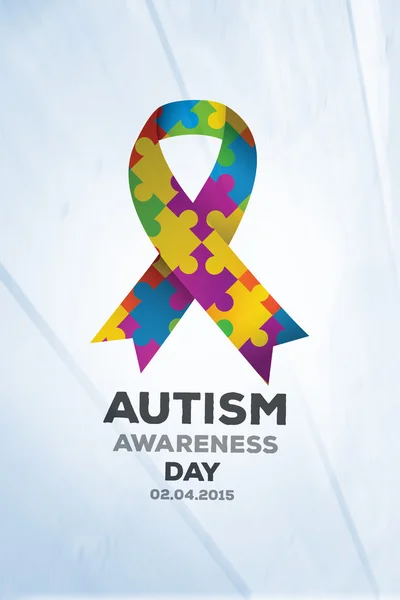 Imagen compuesta del día de la conciencia del autismo — Foto de Stock