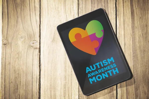 Immagine composita del mese di sensibilizzazione sull'autismo — Foto Stock