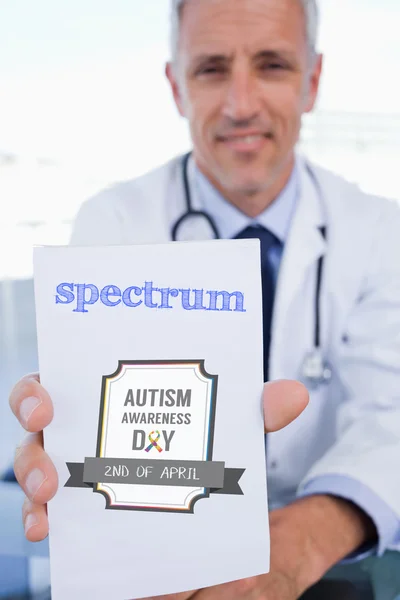 Word spectrum and male doctor — Stock Photo, Image
