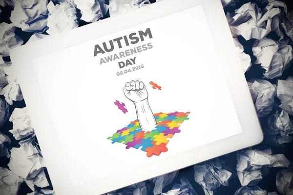 Сложный образ Дня осознания аутизма — стоковое фото