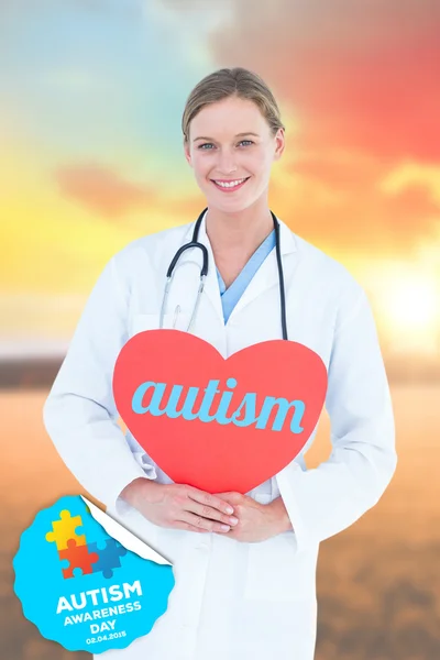 Autism against countryside scene — Stock Photo, Image