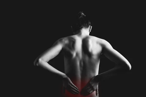 Mulher com lesão muscular — Fotografia de Stock