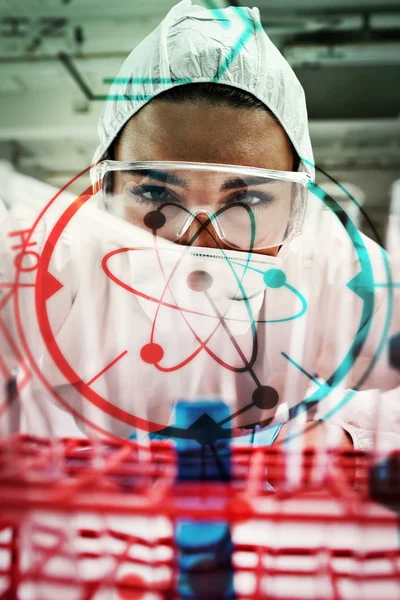 Portrait of a protected science student dropp — Stock Photo, Image