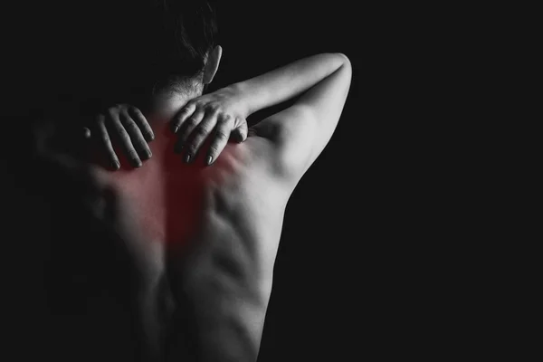 ผู้หญิงที่บาดเจ็บที่กล้ามเนื้อ — ภาพถ่ายสต็อก
