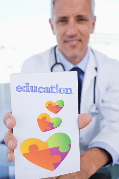 Word utbildning och manliga läkare — Stockfoto