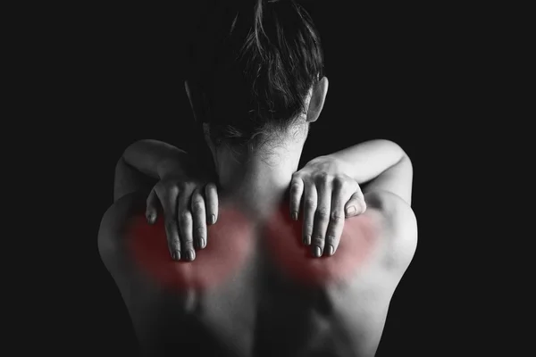 근육 부상으로 여자 — 스톡 사진