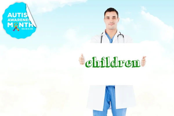 Word children and doctor — Stock Photo, Image