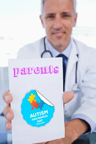 Mot parents et médecin masculin — Photo