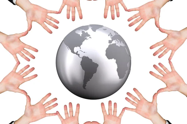 Composite image of circle of hands — Stock Photo, Image