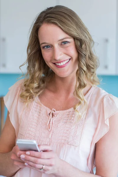 Pretty blonde on the phone — Stock Photo, Image