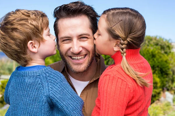 Happy father smiling at camera — Stock Photo, Image