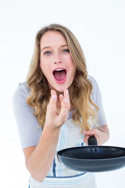 Frau isst die Mahlzeit — Stockfoto