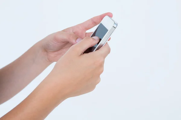 Hands aanduiding smartphone — Stockfoto