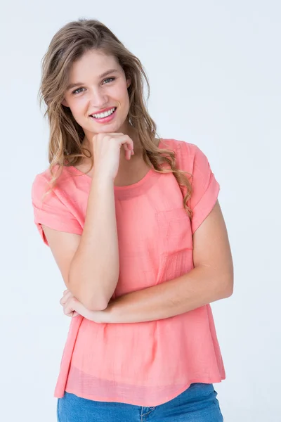 Hipster woman smiling at camera — Stock Photo, Image