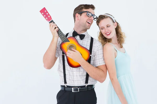 Hipster couple having fun together — Stock Photo, Image