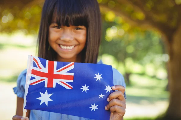 Cute little girl with australian flag — Stock Photo, Image