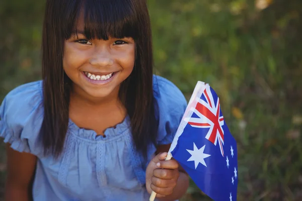 Roztomilá holčička s australská vlajka — Stock fotografie