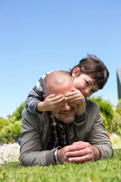 Father and son having fun — Stock Photo, Image
