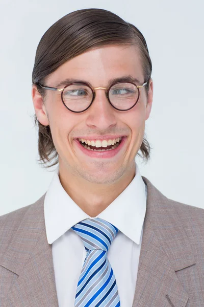 Grappige geeky zakenman — Stockfoto