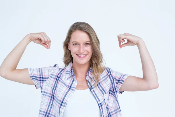 Gelukkig hipster glimlachen op camera — Stockfoto