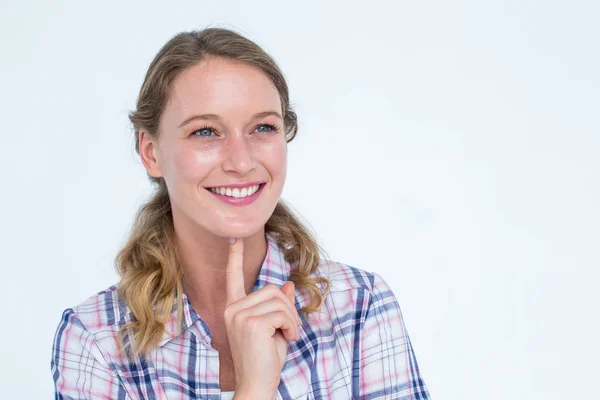 Muito hipster sorrindo — Fotografia de Stock