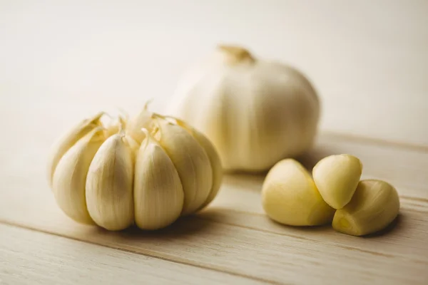 Garlic cloves and bulb — Stock Photo, Image