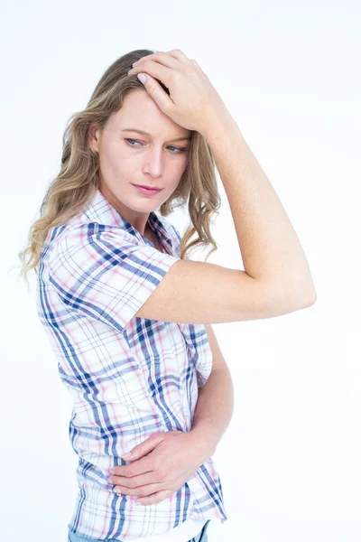 Worried pretty hipster — Stock Photo, Image