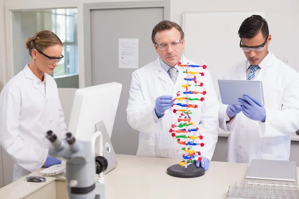 Científicos trabajando juntos — Foto de Stock