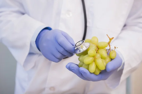 Wissenschaftler hört Weintrauben zu — Stockfoto