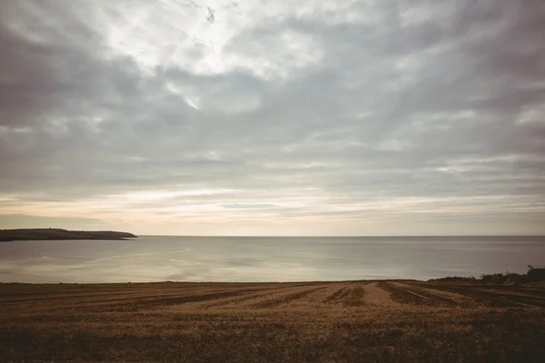 Szare niebo ekspansywny ocean — Zdjęcie stockowe