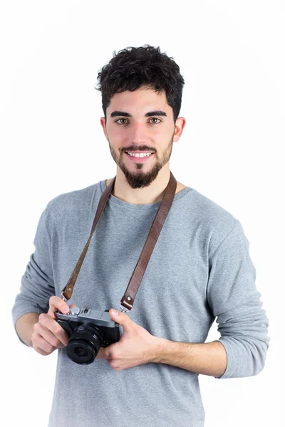 Casual man tar en selfie — Stockfoto