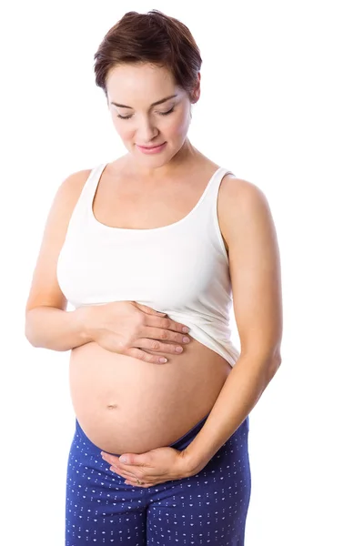 Gravid kvinna med hennes bula — Stockfoto