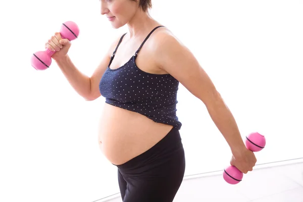 Kobieta w ciąży w kształt — Zdjęcie stockowe