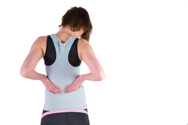 Женщина с травмой спины — стоковое фото