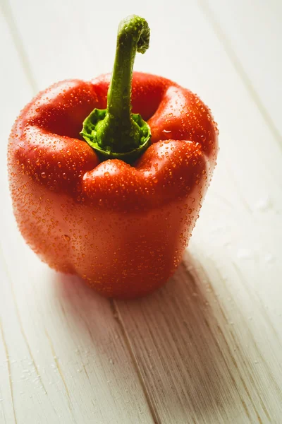 Pimenta vermelha com gotas de água — Fotografia de Stock