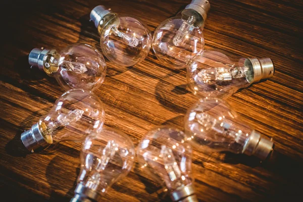 Light bulbs forming frame — Stock Photo, Image