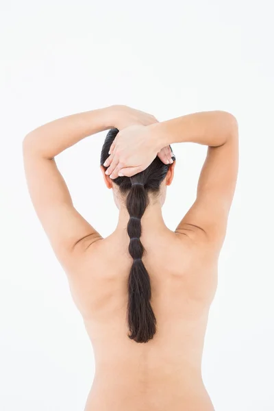 Brunette having headache — Stock Photo, Image