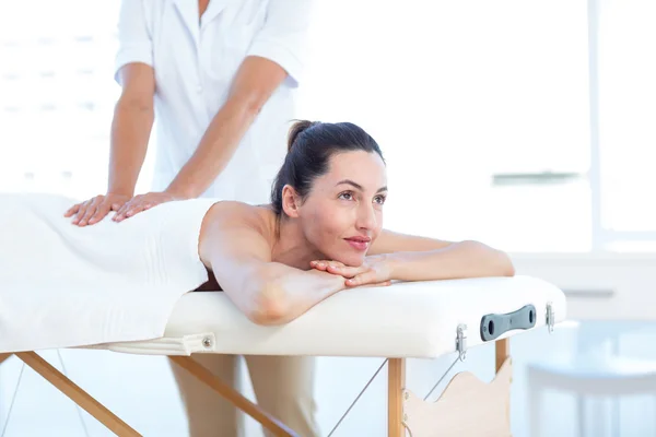 Woman having back massage — Stock Photo, Image