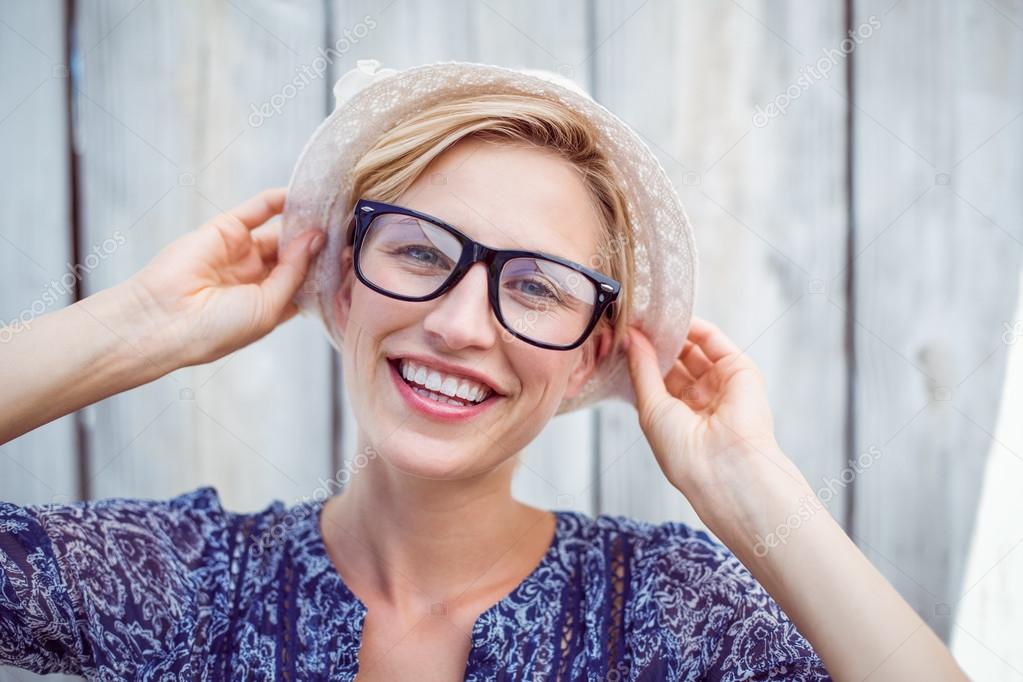 Blonde Frau Mit Brille Blonde Frau Mit Brille