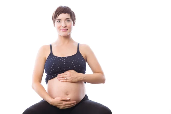 Donna incinta mantenere in forma — Foto Stock