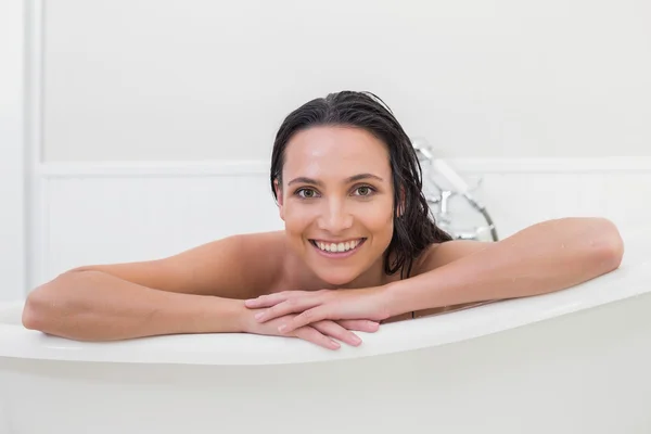 Pretty brunette taking a bath — Stock Photo, Image