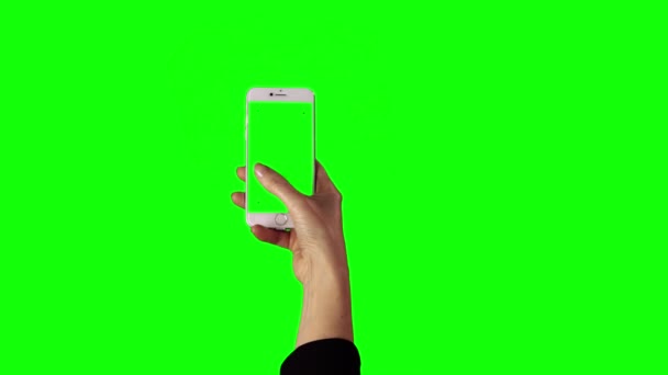 Hand med smartphone — Stockvideo