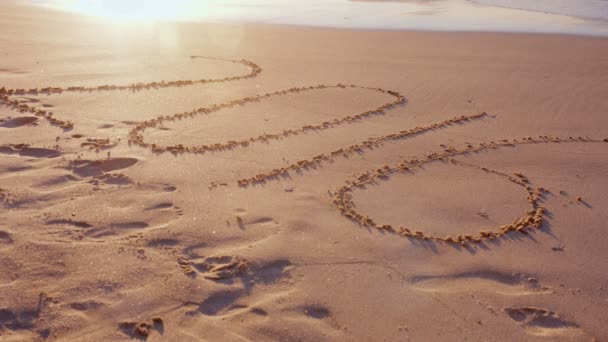 2016 on the sand at beach — Stock Video