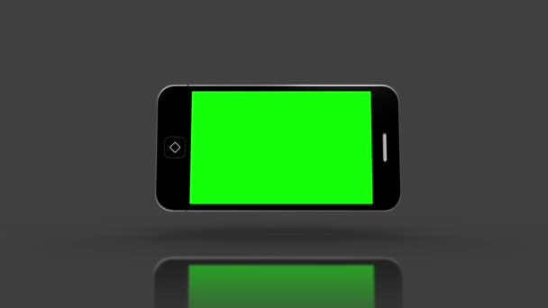 Pantallas de dispositivos multimedia que muestran pantalla verde — Vídeo de stock