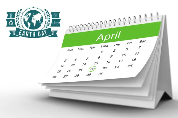 Immagine composita del calendario di aprile — Foto Stock