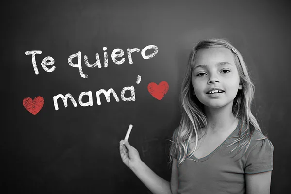스페인 어머니의 날 메시지의 합성 이미지 — 스톡 사진