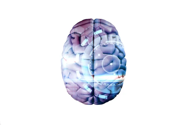 Композитное изображение мозга — стоковое фото