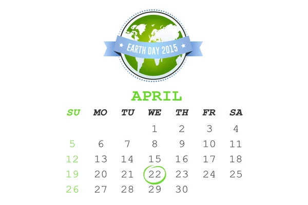 Imagem composta do calendário de abril — Fotografia de Stock