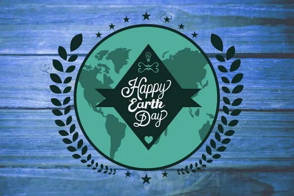 Composite image of happy earth day graphic — Stock Photo, Image